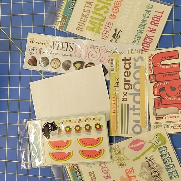 Paper Crafts Scrapbook Rub On Lot of 7 packages New - Picture 1 of 8